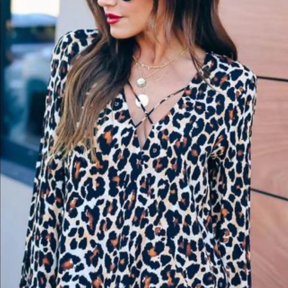 Band of Gypsies Leopard Blouse
